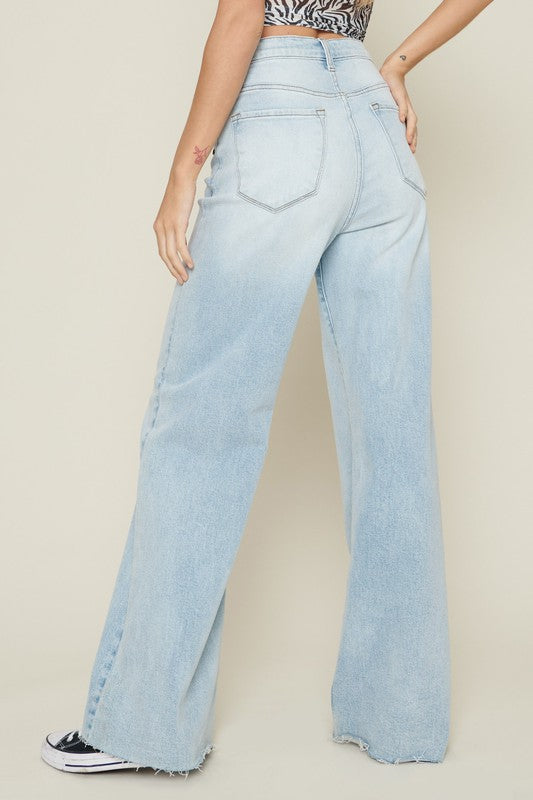 High-Waisted Wide Leg Jeans