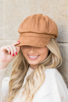  Suede Newsboy Cap