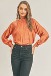 Woven Satin Blouse