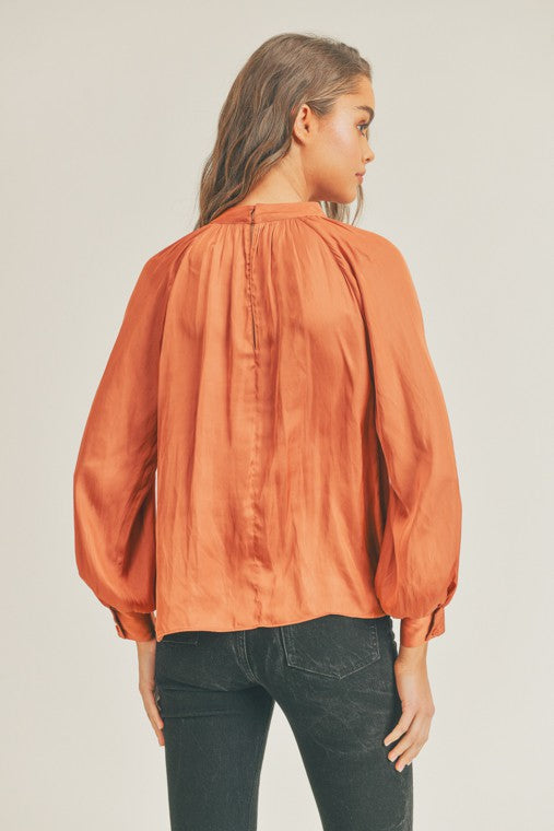 Woven Satin Blouse