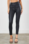 Coated Black Skinny Pants