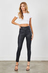 Coated Black Skinny Pants