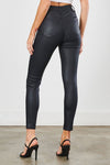 Coated Black Skinny Pants