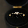 14K Gold Double Layer Butterfly Open Ring