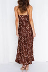 Satin floral maxi dress