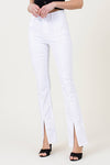 Front Slit Slim Bootcut Jeans