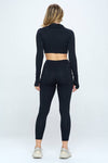 Long Sleeve Activewear Top and Leggings Set