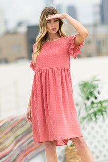  Swiss Dot Chiffon Dress