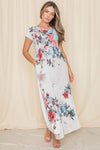 Short Sleeve Floral Maxi Dress