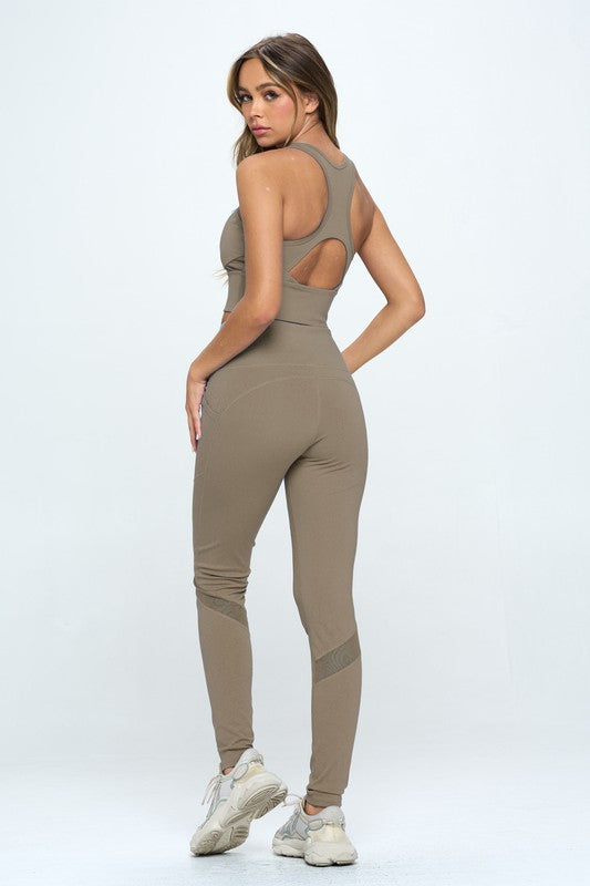 Two-Piece Activewear Set Cut Out Detail