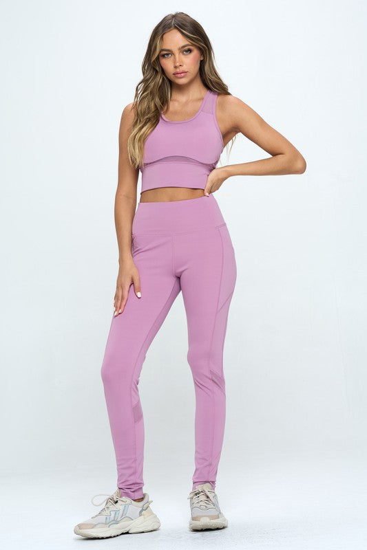 Two-Piece Activewear Set Cut Out Detail