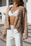 Faux Fur Crop Jacket