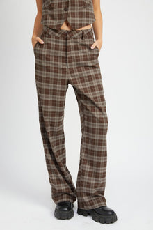  PLAID HIGH WAIST TROUSERS