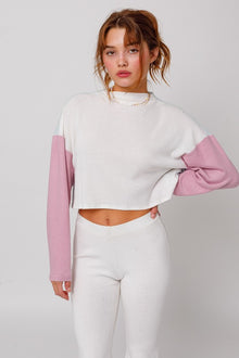  Long Sleeve Contrast Top