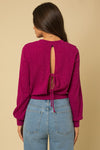 Back Open Tie Top