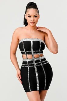  Connect the Beads Tube Bandage Dress