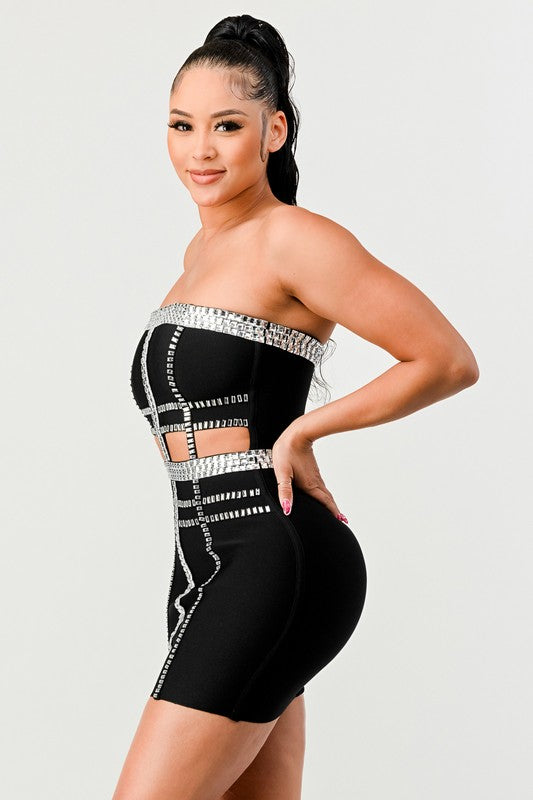 Connect the Beads Tube Bandage Dress