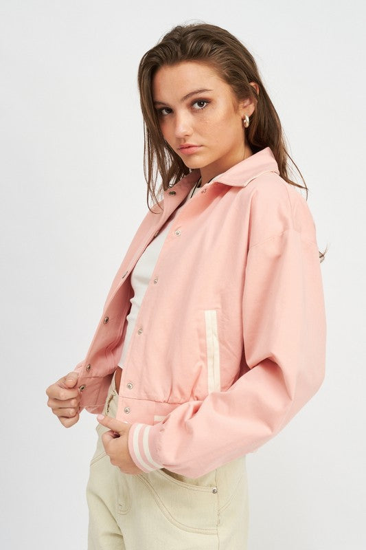 COLLARED BOMBER JACKET