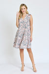 Leopard Flutter Sleeve V Neck Dress