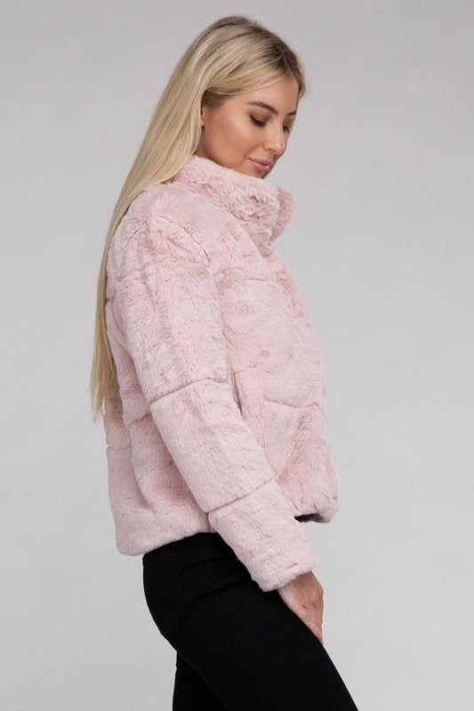 Fluffy Zip-Up Jacket