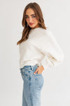 Fuzzy Sweater with Back Ruched