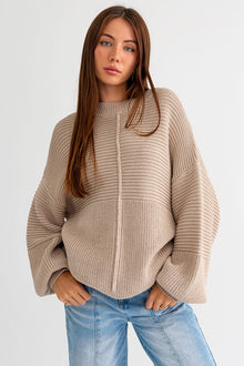  Ribbed Knitted Sweater