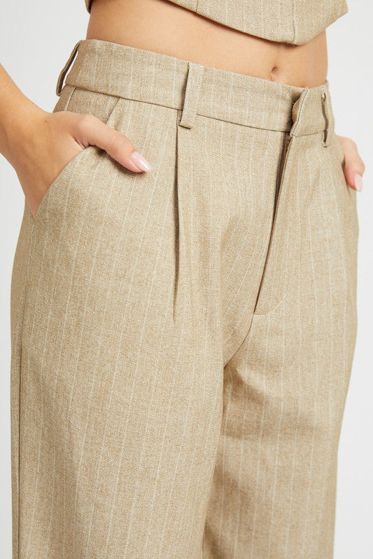 LOOSE FIT PINSTRIPE PANTS