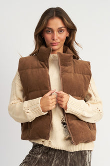  CORDUROY PUFFER VEST