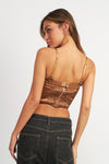 PEEKABOO CORSET TOP WITH LACE DETAIL