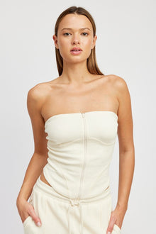  ZIP-UP TUBE TOP