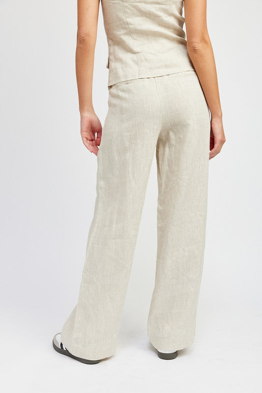 FULL LENGTH PLEATED PANTS