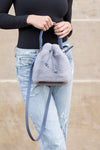 Convertible Plush Top Handle Crossbody