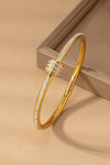 waterproof stainless AAA CZ cylinder bangle