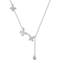  S925 Butterfly Sterling Silver Necklace