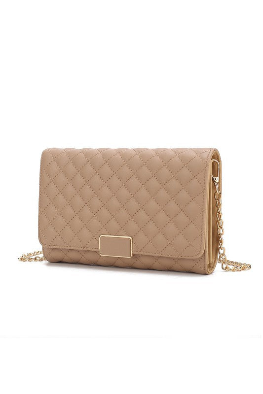 Gretchen Quilted Envelope Clutch Crossbody