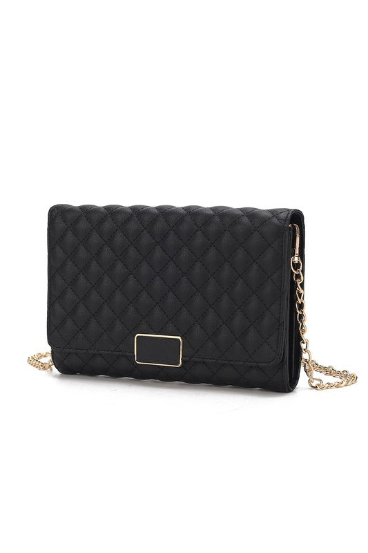 Gretchen Quilted Envelope Clutch Crossbody