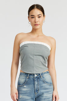  CONTRASTED TUBE TOP