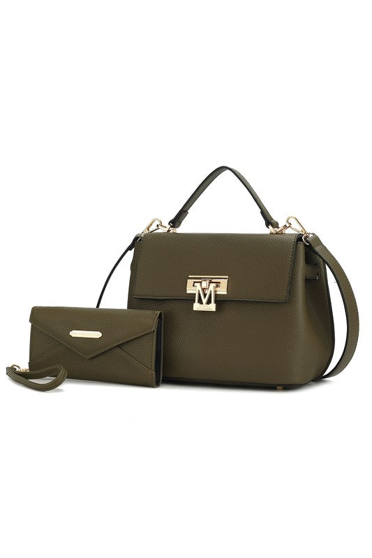 Hadley Satchel Bag with Wristlet