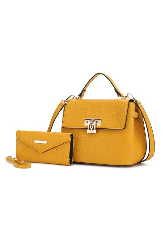 Hadley Satchel Bag with Wristlet