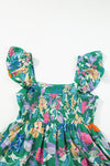 Floral Print Sleeveless Ruffle Tiered Maxi Dress
