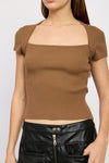 SQUARE NECKLINE TOP