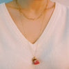 Rose Bud Love Heart Necklace