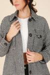 Hounds Tooth Long Shacket