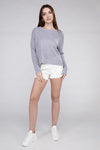 Ribbed Dolman Long Sleeve Sweater