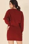 Ribbed Knit Crop Top and Skirt Set