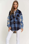 Plaid Chest Pocket Detail Shacket