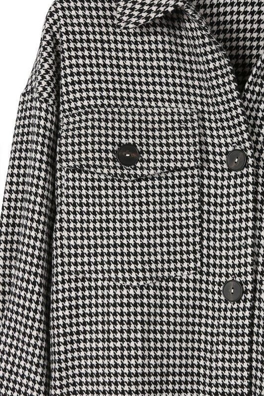 Hounds Tooth Long Shacket