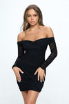 Off-Shoulder Bodycon Mini Dress