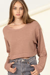 Soul Mate Drop-Shoulder Cropped Sweatshirt