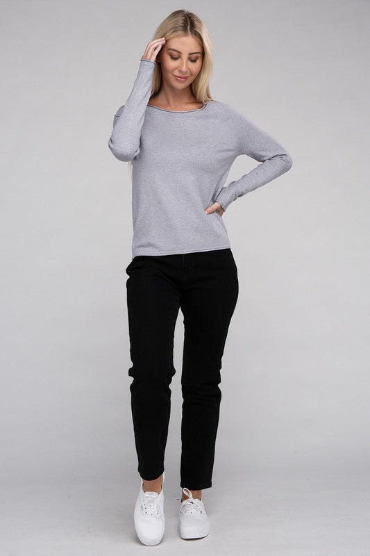 Viscose Round Neck Basic Sweater